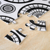 Zwart-wit herhalend wielpatroon legpuzzel (Zijkant)