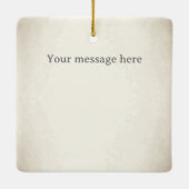 Zwart-wit Herlequin Faux Antiek Monogrammen Keramisch Ornament (Achterkant)