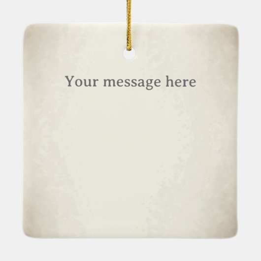 Zwart-wit Herlequin Faux Antiek Monogrammen Keramisch Ornament (Achterkant)