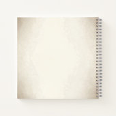 Zwart-wit Herlequin Faux Antiek Monogrammen Notitieboek (Achterkant)