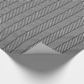 Zwart-wit herringbone cadeaupapier (Hoek)