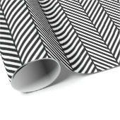 Zwart-wit herringbone cadeaupapier (Rol Hoek)