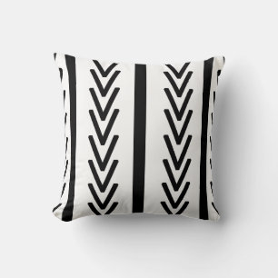 ZWART-WIT HERRINGBONE-PATROON KUSSEN
