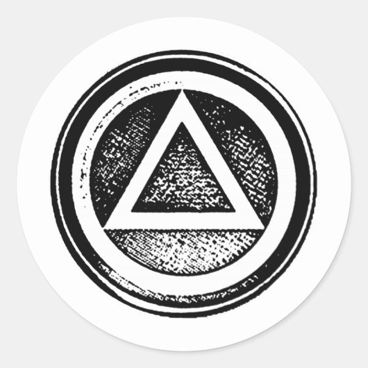 Zwart-wit herstel nuchterheid Sticker (Voorkant)