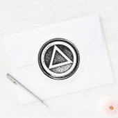 Zwart-wit herstel nuchterheid Sticker (Envelop)