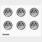 Zwart-wit herstel nuchterheid Sticker (Vel)