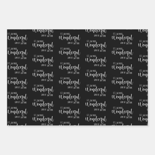 Zwart wit Het is de mooiste tijd van het Jaar Inpakpapier Vel (Voorkant 3)