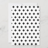 Zwart-wit Het is een Baby shower-uitnodiging. Kaart (Achterkant)