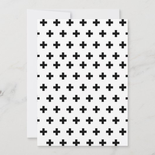 Zwart-wit Het is een Baby shower-uitnodiging. Kaart (Achterkant)