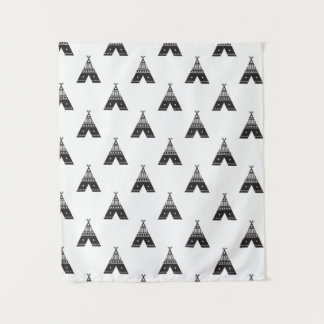 Zwart-wit. Het patroon van de thee. Wandkleed