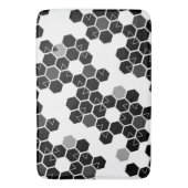 Zwart-wit-hex-gegevenspatronen Badmat (Voorkant Verticaal)