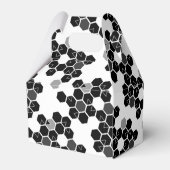 Zwart-wit-hex-gegevenspatronen Bedankdoosjes (Achterkant)