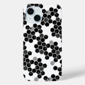 Zwart-wit-hex-gegevenspatronen Case-Mate iPhone Case (Achterkant)