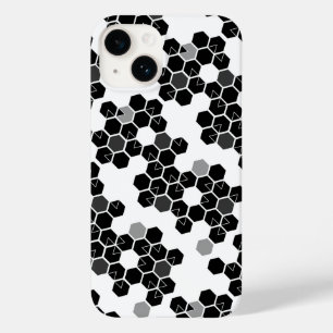 Zwart-wit-hex-gegevenspatronen Case-Mate iPhone 14 Hoesje