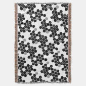 Zwart-wit-hex-gegevenspatronen Deken (Voorkant Verticaal)