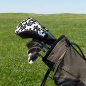Zwart-wit-hex-gegevenspatronen Golfheadcover (Insitu)