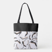 Zwart-wit hoge hakken tote bag (Achterkant)