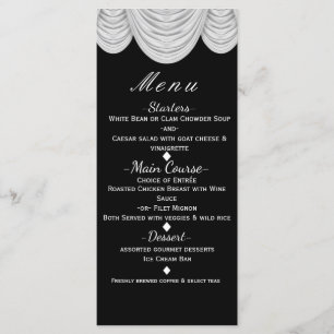 Zwart & Wit HOLLYWOOD Gordijnen Elegant Menu