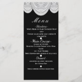Zwart-wit Hollywoodgordijnen Elegant Menu (Voorkant)