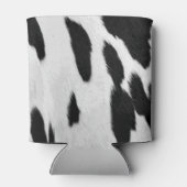 Zwart-wit Holstein Koeienhuid Kijk uit met naam Blikjeskoeler (Achterkant)