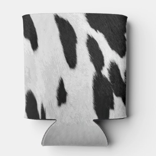 Zwart-wit Holstein Koeienhuid Kijk uit met naam Blikjeskoeler (Achterkant)