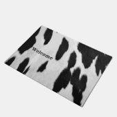 Zwart-wit Holstein Koeienhuid: Welkom Deurmat (Schuin)