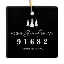 Zwart Wit Home Sweet Home Postcode