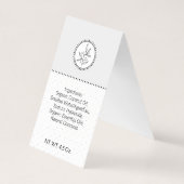 Zwart-wit Homemade Wit Etiket en Lichaamslabel | L Kaart (Achterkant)