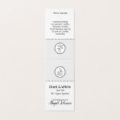 Zwart-wit Homemade Wit Etiket en Lichaamslabel | L Kaart (Buitenkant ongevouwen)