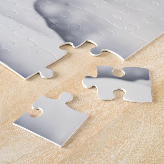 Zwart-wit Hond AI Schets Winter Scène Legpuzzel (Zijkant)