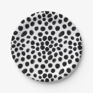 Zwart-wit Hond Dalmatische Dierenprint Stippen Papieren Bordje