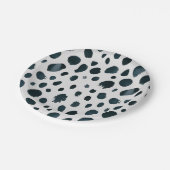 Zwart-wit Hond Dalmatische Dierenprint Stippen Papieren Bordje (Gekanteld)