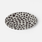 Zwart-wit Hond Dalmatische Dierenprint Stippen Papieren Bordje (Gekanteld)