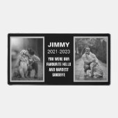 Zwart-wit Hond Memorial 2 Fotocollage Bureaumat (Voorkant)