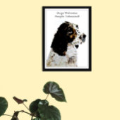 Zwart-wit Hond Schilderen Springer Spaniël Canvas Afdruk