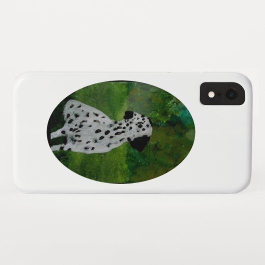 Zwart & Wit Hond Schilderij Dalmatisch Case-Mate iPhone Case (Achterkant (horizontaal))