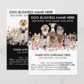 Zwart Wit Hond Walker Pet Sitter Grooming (Voorkant / Achterkant)