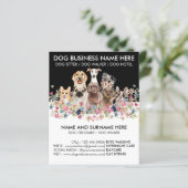 Zwart Wit Hond Walker Pet Sitter Grooming (Staand voorkant)