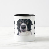 Zwart-Wit Honden Gezicht Mok (Midden)