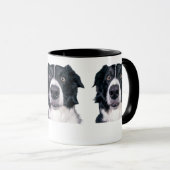 Zwart-Wit Honden Gezicht Mok (Voorkant rechts)