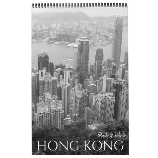 zwart-wit Hong Kong 2027 Kalender (Hoes)