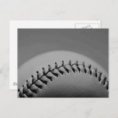 Zwart-wit honkbal briefkaart (Voorkant / Achterkant)