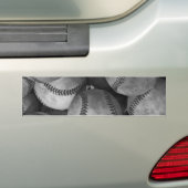 Zwart & Wit Honkbal Bumpersticker (Op auto)
