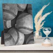 Zwart-wit honkbal fotoplaat (Zijkant)