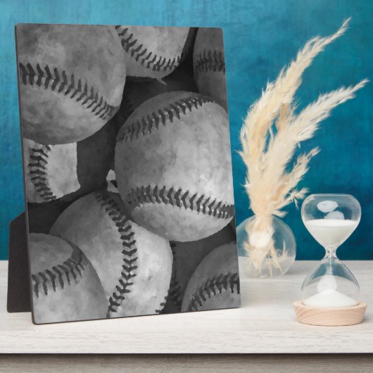 Zwart-wit honkbal fotoplaat (Zijkant)