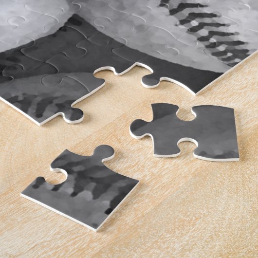 Zwart-wit honkbal legpuzzel (Zijkant)