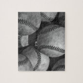 Zwart-wit honkbal legpuzzel (Verticaal)