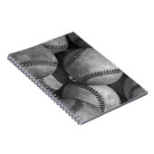 Zwart-wit honkbal notitieboek (Rechterzijde)
