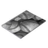 Zwart-wit honkbal notitieboek (Linkerzijde)
