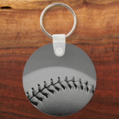 Zwart-wit honkbal sleutelhanger (Voorkant)